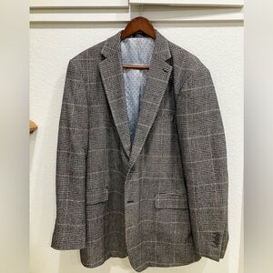 Luciano Natazzi Men’s 2-Button Luxe Camel Hair Blazer gray/tan/black